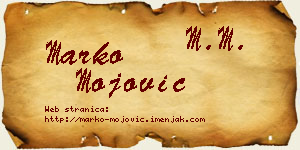 Marko Mojović vizit kartica